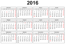 Calendario 2016