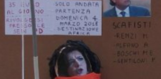 Lega brucia simulacro Laura Boldrini