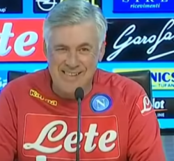 Carlo Ancelotti tecnico partenopei