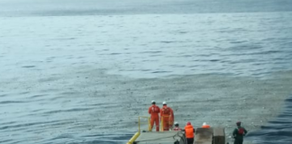 Aereo cade in mare