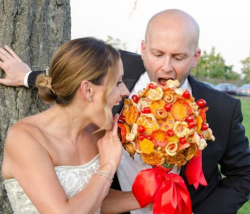 Matrimonio bouquet pizza