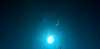 Cielo verde Stati Uniti meteora