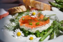 Formaggio sul pesce