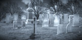Prepara zuppa con resti ossa cimitero