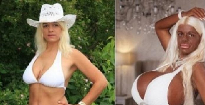 Modella americana ossessione pelle nera