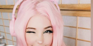 Ragazza vende acqua bagno fan